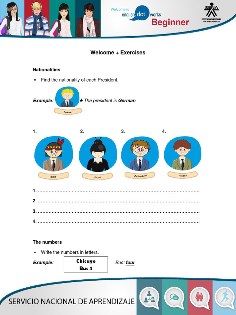 PDF Exercises Welcome | PDF