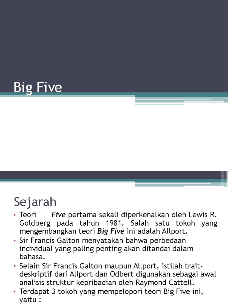 Big Five | PDF | Pengembangan Diri | Sains & Matematika