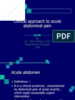 Clinical Approach To Acute Abdominal Pain