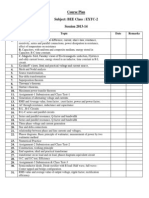 Course Plan Subject: BEE Class: EXTC-2 Session 2013-14: No. Topic Date Remarks 1