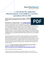 Levulinic Acid Market by Application (Pharmaceuticals, Food Additives, Cosmetics, Agriculture) 2014 To 2020