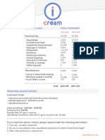 Icream Franchise Requirements