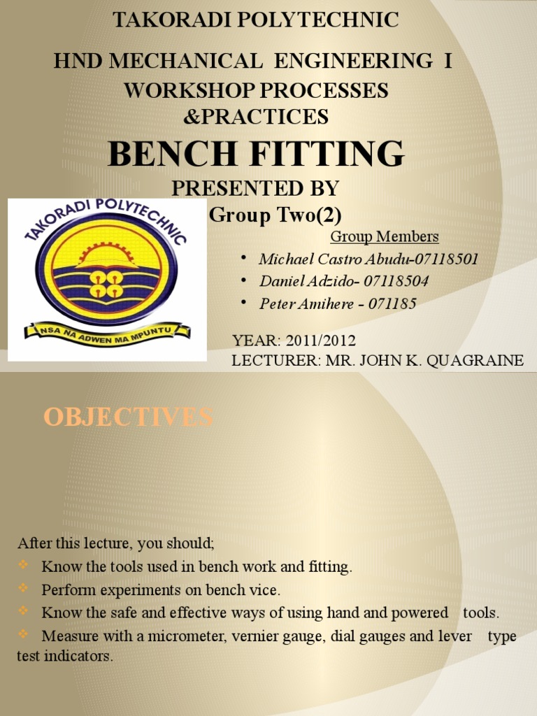 Bench Fitting Techniques and Tools | PDF | Drill | Screw