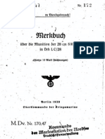 "M.Dv.170/47" Merkbuch Über Munition Der 28 CM SKC/34 in DRH LC/28