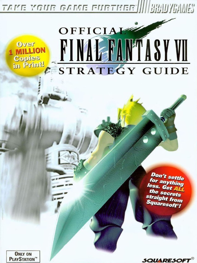 Final Fantasy 7 Official Strategy Guide PDF Strategy Guide Video