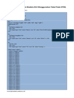 Cara Membuat Form Biodata Diri Menggunakan Tabel Pada HTML