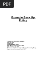 Example Back Up Policy