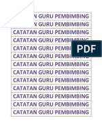 Catatan Guru Pembimbing