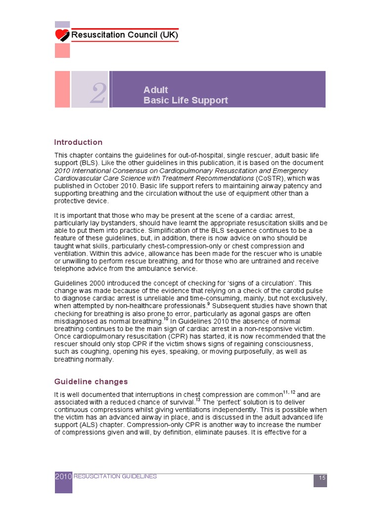 Basic Life Support UK | PDF