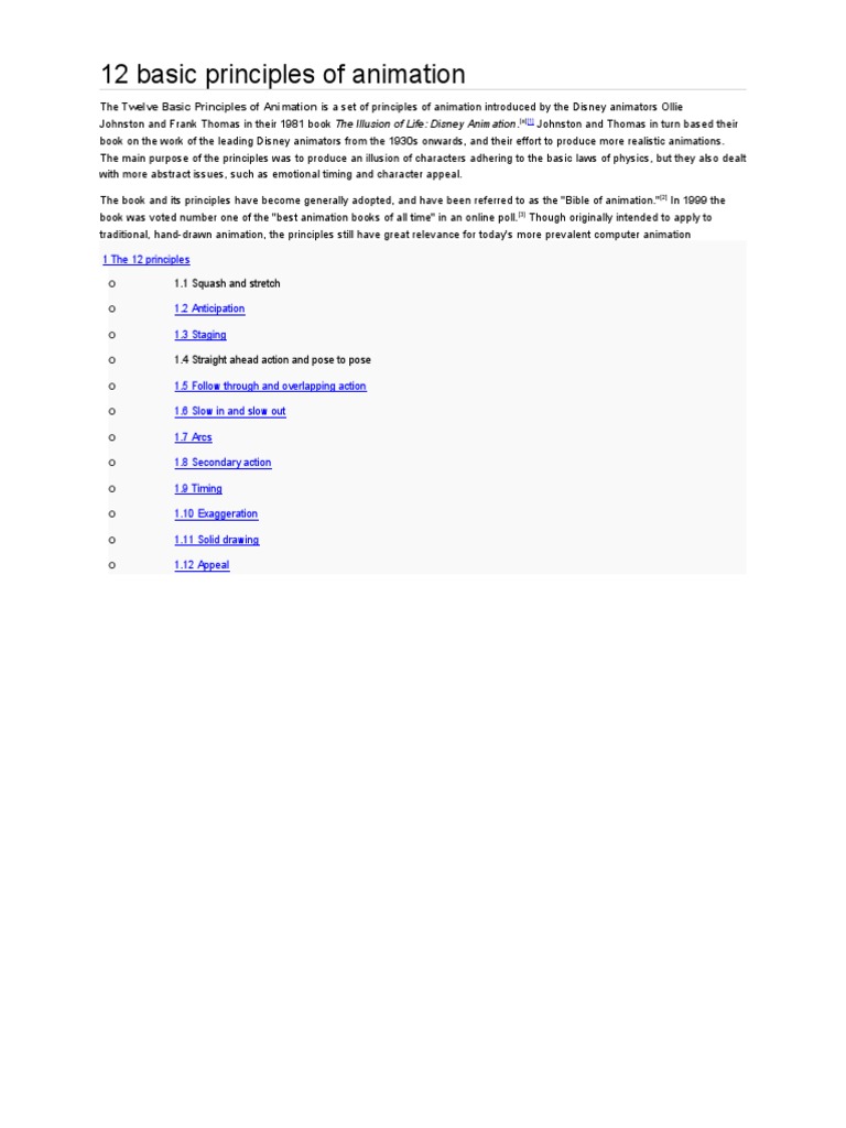 12 Principles of Animation Explained | PDF | Social Science