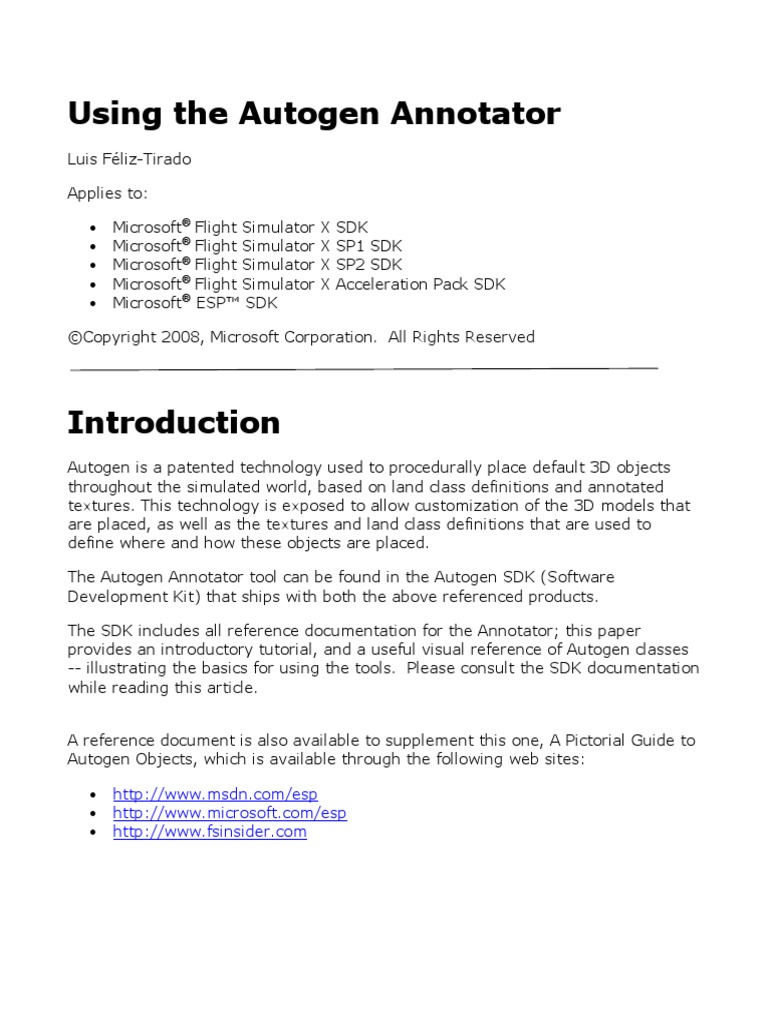 Autogen annotator fsx pro
