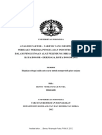 Analisis Faktor-Faktor Yang Mempengaruhi Perilaku Pekerja