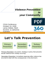Sexual Violence Prevention in Your Community