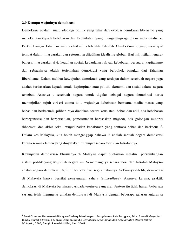Kenapa Wujudnya Demokrasi  PDF