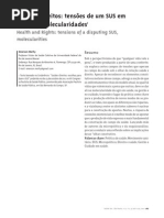 Saude e Direitos - Tensoes de Um Sus Em Disputa - Merhy