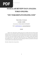 Download MAKALAH REVIEW DAN ANALISA TOKO ONLINE IMKdocx by Nurfian Wahyu SN215074883 doc pdf