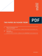 Two Papers On Fashion Theory