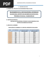 Perfil Snip Residuos Solidos (Definitivo)