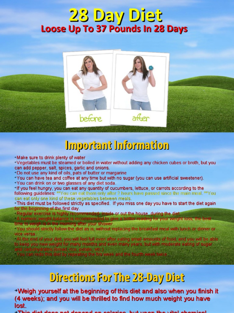 28 Day Diet Plan Loose Up To 37 Pounds in 28 Days Fruit Salad