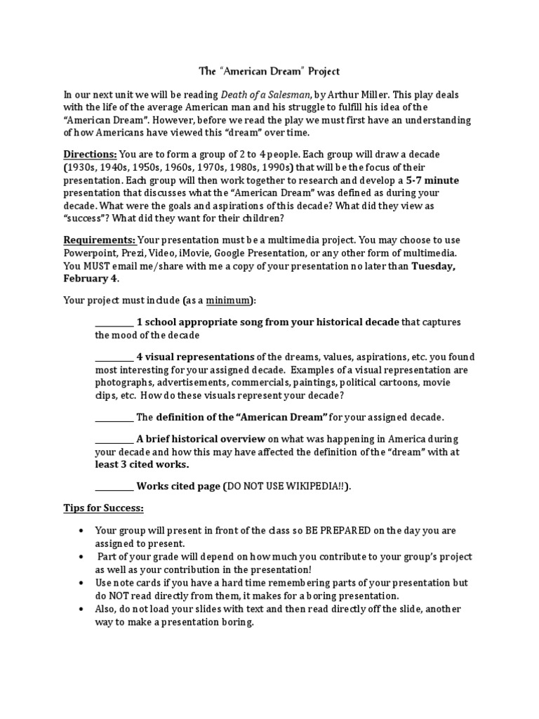 American dream essay pdf picture