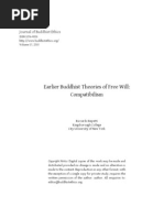 Earlier Buddhist Theories of Free Will