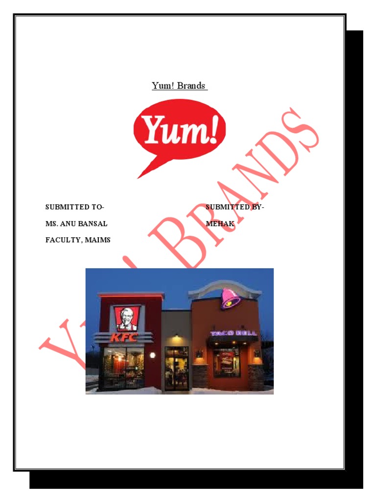 Project of Yum Brands Brand Companies