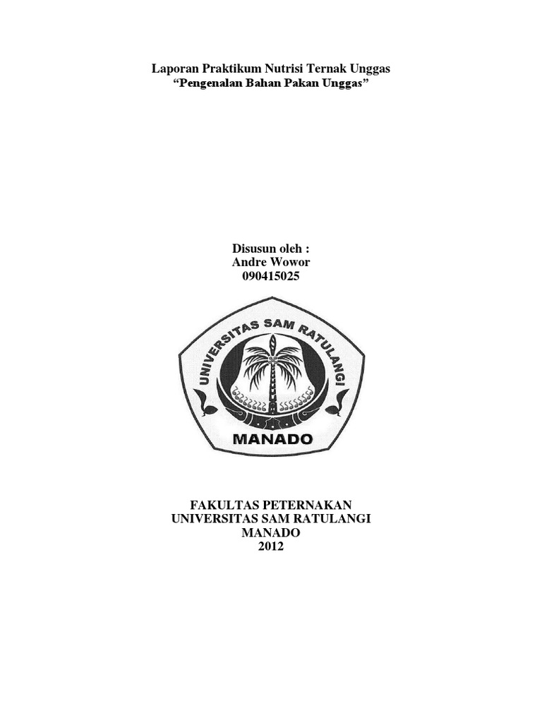 Laporan Praktikum Nutrisi Ternak Unggas