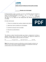 Convocatoria A Asamblea General Ordinaria