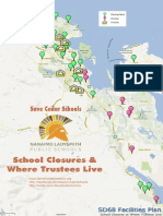 Map of School Closures  &. Where Trustees Live 
