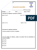 Diagnóstico 1 Mate 7º