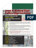 Crisis in Working Class Political Representation