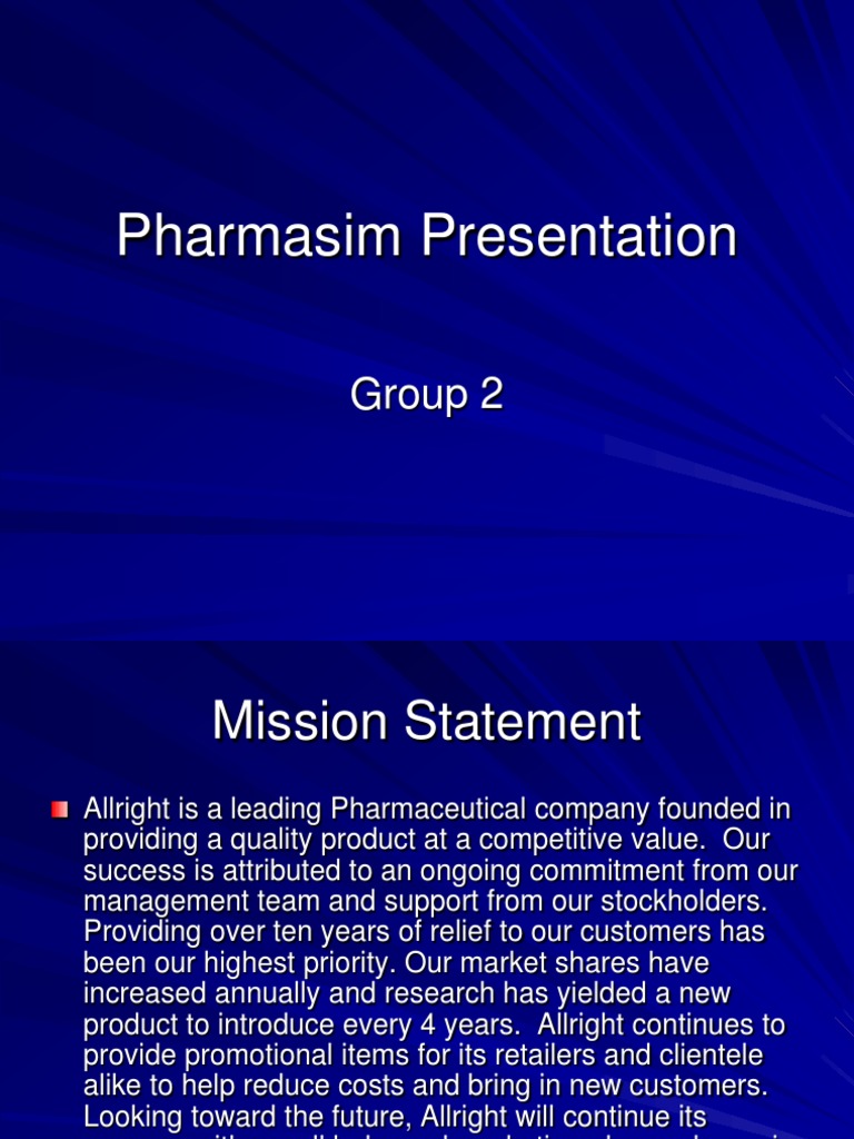 Pharmasim Group 2 Marketing Strategy | PDF | Business