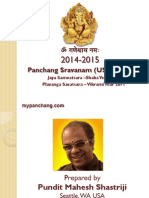 2014-15 Panchanga Sravana For Jaya Samvatsara Shaka Year 1936, Vikrami Samvatsara Plavanga 2071 For USA/Canada.