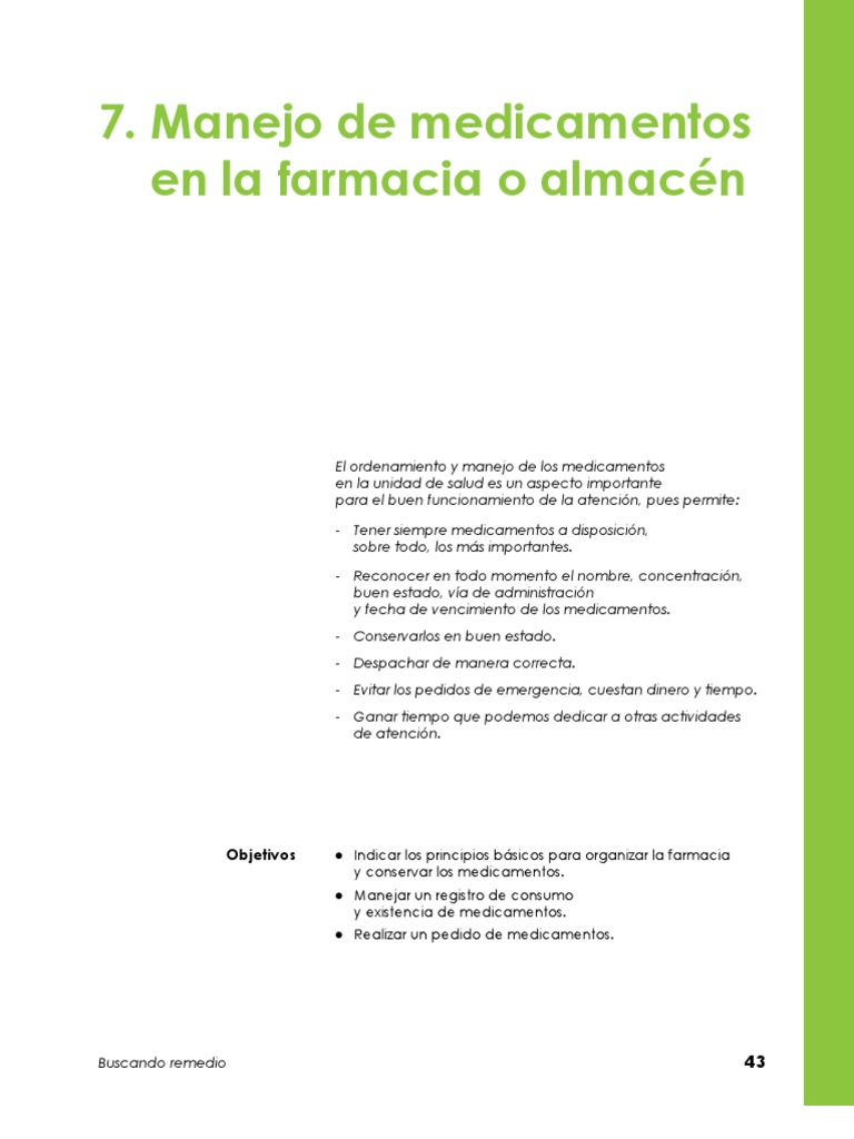 Manejo y Organización de Medicamentos | PDF | Medicamentos con receta ...