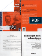 Livro Sociologia Para Educadores PDF