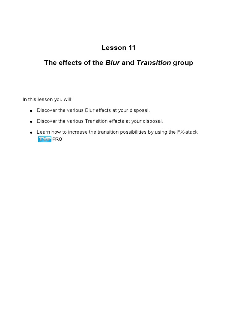 TVPaint Tutorial 11 PDF Imaging Vision