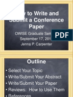 How to Write-Submit a Conference Paper