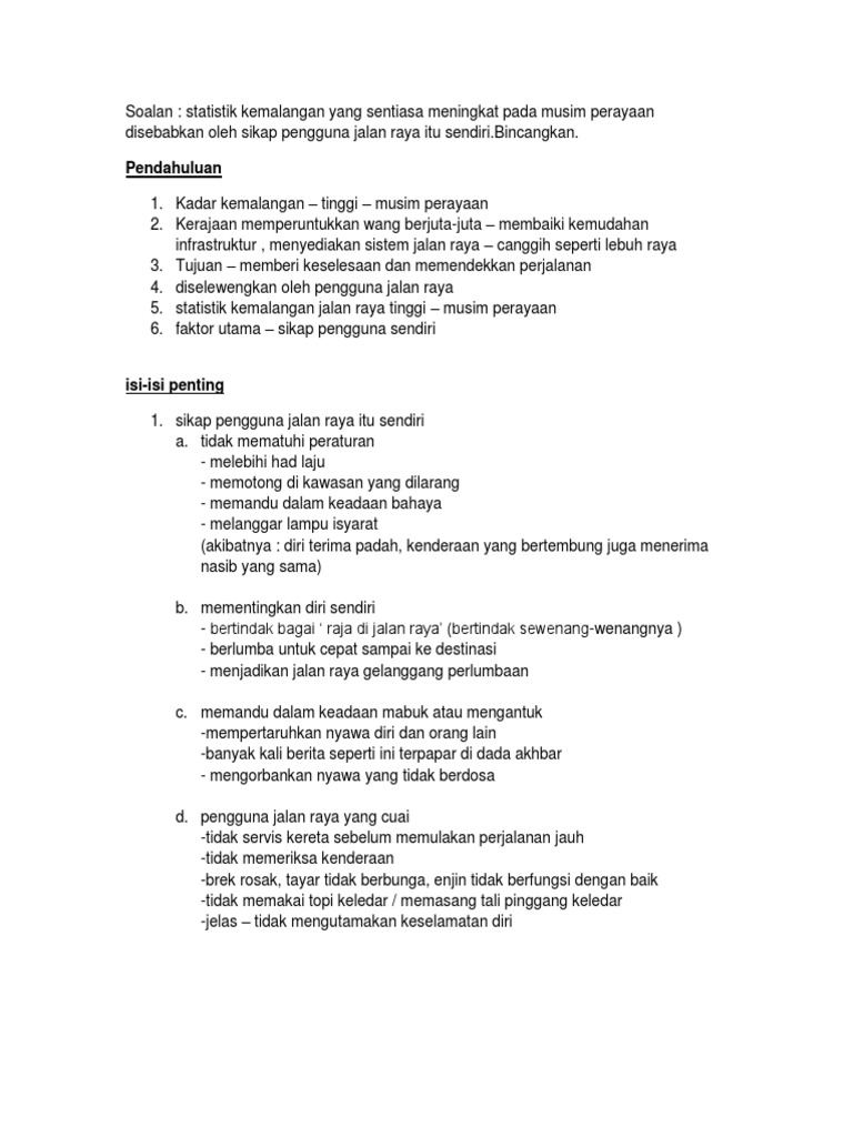 Kemalangan Karangan Pdf