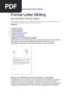 Formal Letter Writing