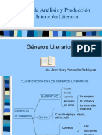 Diapositivas de Los Generos Literarios