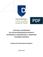 Guia para Elaborar Un Proyecto de Intervención