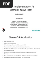 Download Lean Implementation at Siemens Kalwa Plant by Amulya Kalia SN215168276 doc pdf