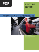 Download Automotive Transmission -Lecture Notes  by puranikprasad SN215170609 doc pdf