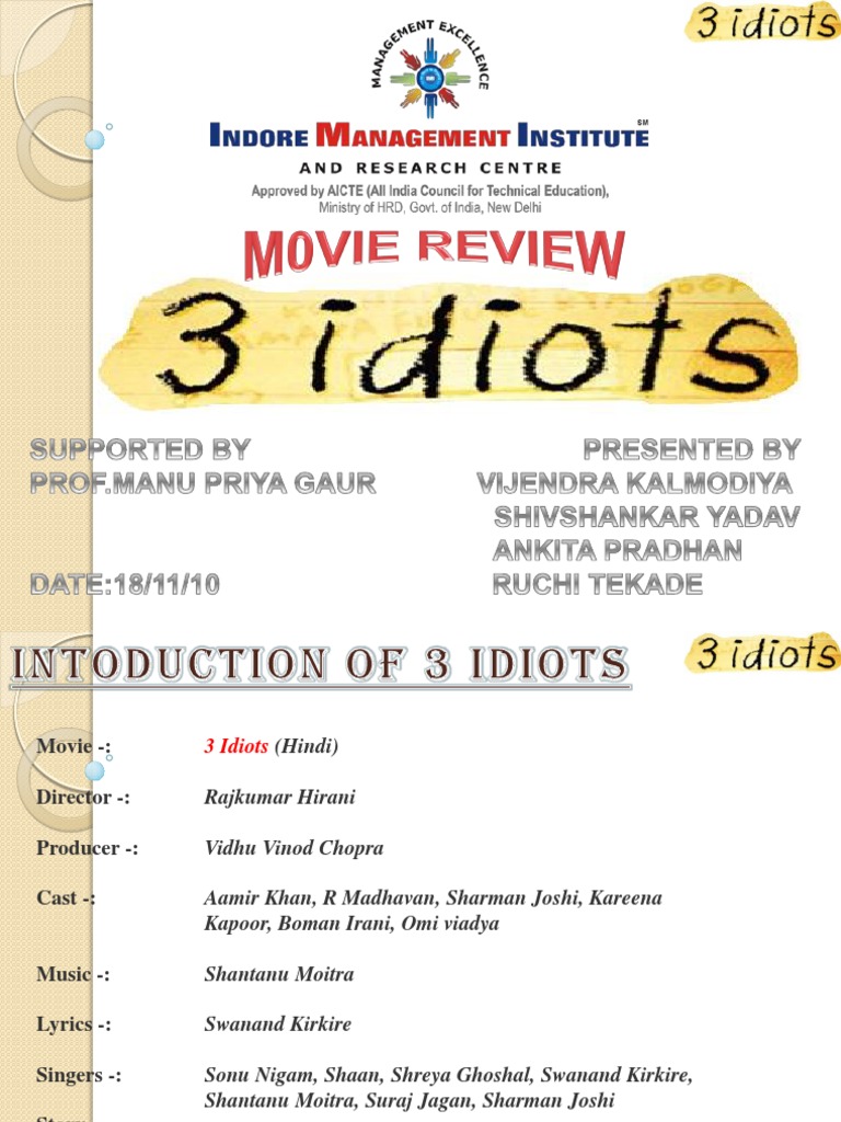 3 idiots case study