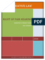 Right of Fair Hearing