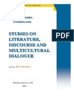 Iulian Boldea (Editor), STUDIES ON LITERATURE, DISCOURSE AND MULTICULTURAL DIALOGUE, Section Psychology, Arhipelag XXI Publishing House, Tirgu Mures, 2014 