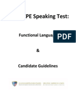 New Ecpe Speaking Test Functional Language Candidate Guidelines Final Version