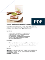 Radish Tea Sandwiches With Creamy Dill Spread