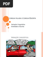 Língua falada e Língua Escrita
