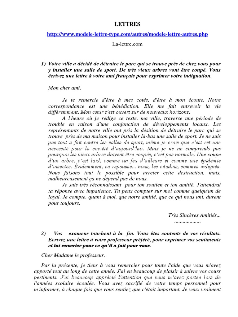Lettres